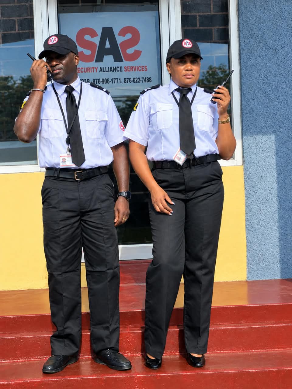 SAS officers with radios at the Kingston office